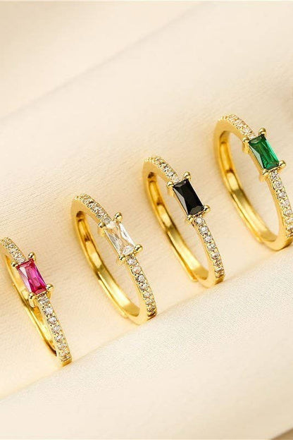 Rainbow Gem Eternity Ring