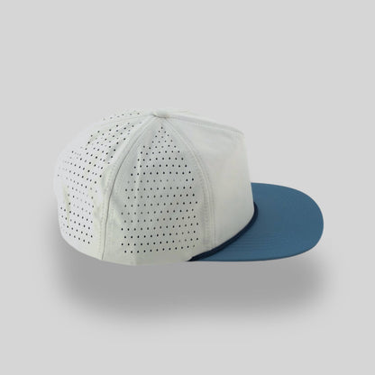 Youth Perforated Bone-Steel Blue / Navy Rope