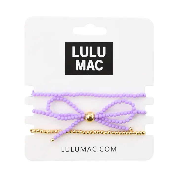Lulu Mac Beaded Bow Necklace