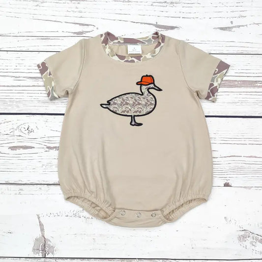 Baby Boy Camouflage Duck Appliqué Bubble