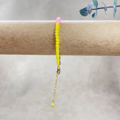 Mia// Lemonade Crystal Beaded Delicate Bracelet