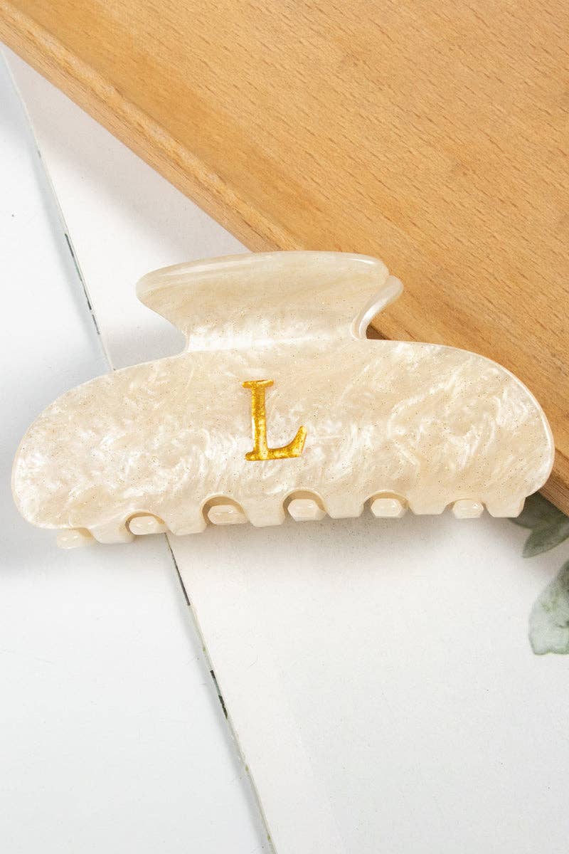 Elegant Monogram Hair Claw