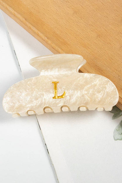 Elegant Monogram Hair Claw