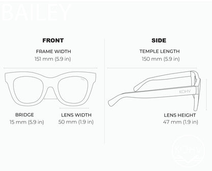 BAILEY AMBER TORTOISE Polarized Oversized Square Sunglasses