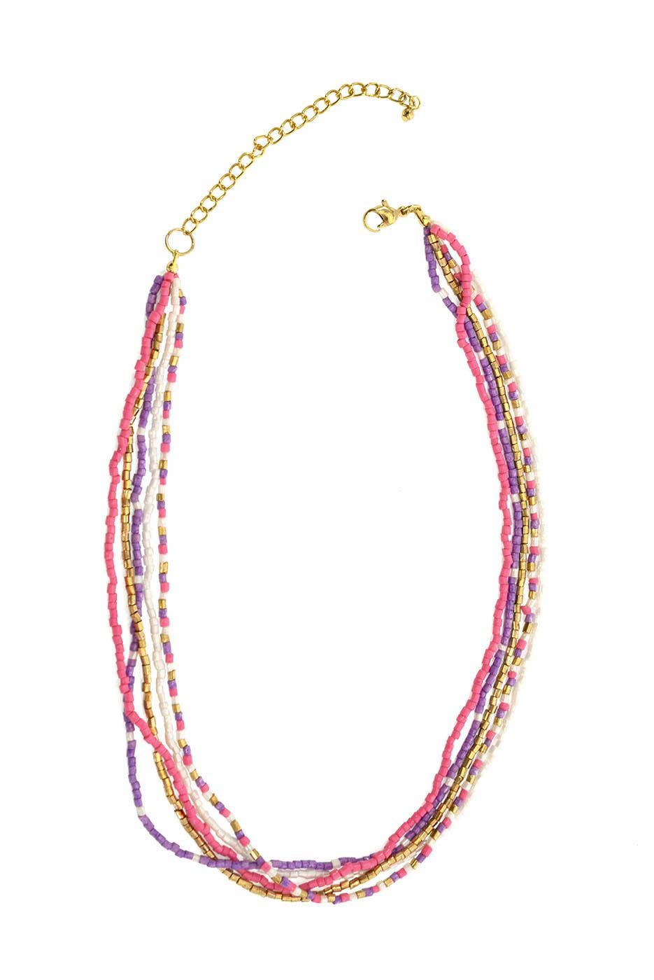 16+ 5 Row Beaded Necklace