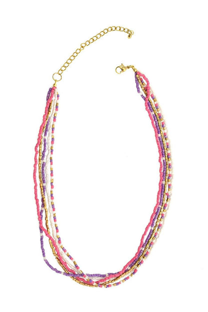16+ 5 Row Beaded Necklace