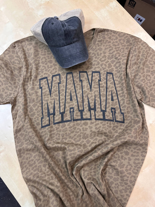 Mama Leopard Print T-Shirt