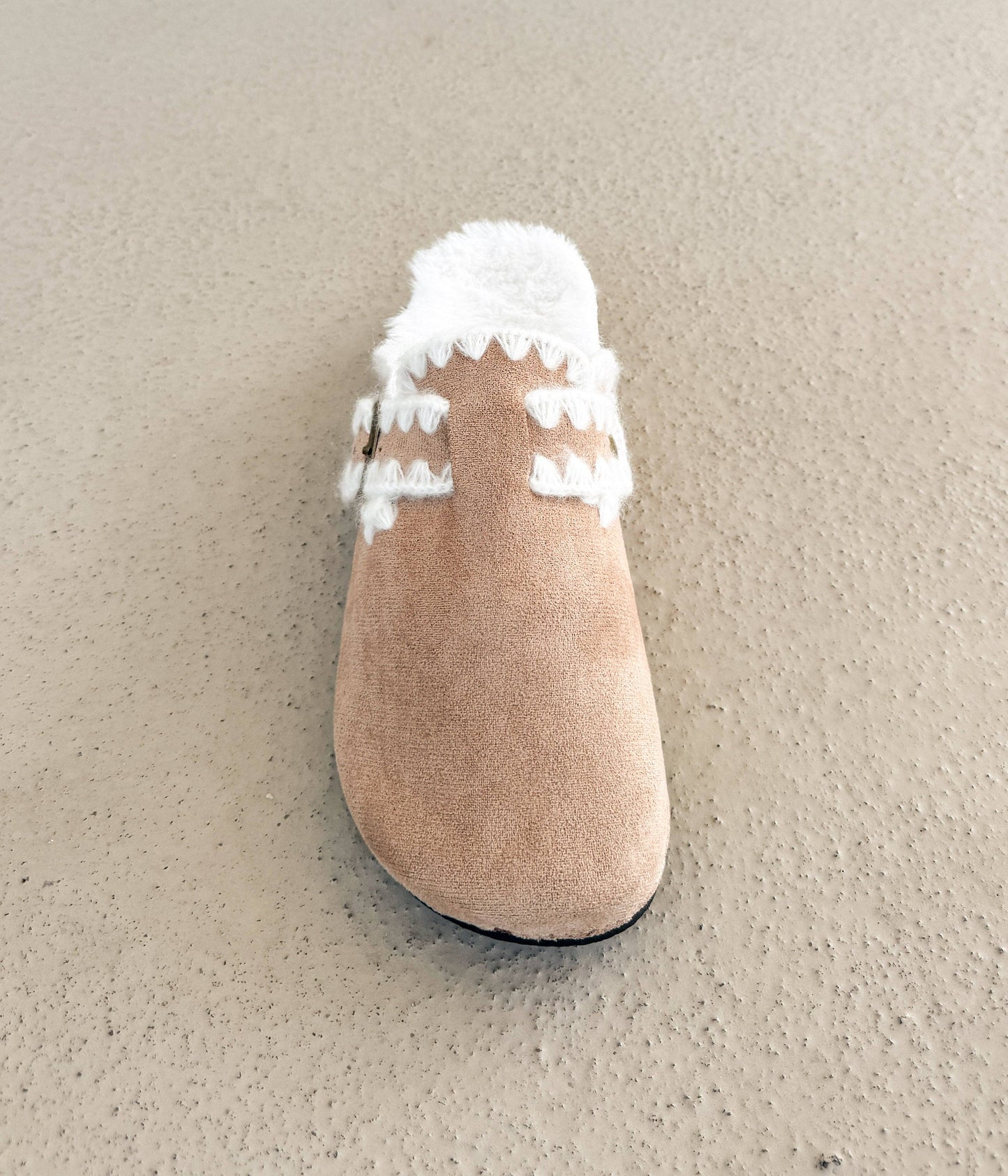 Soft Steps Embroidered Mule in Nude