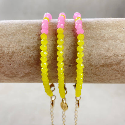 Mia// Lemonade Crystal Beaded Delicate Bracelet
