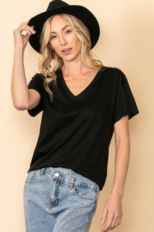 V-Neck Soft Touched Tee