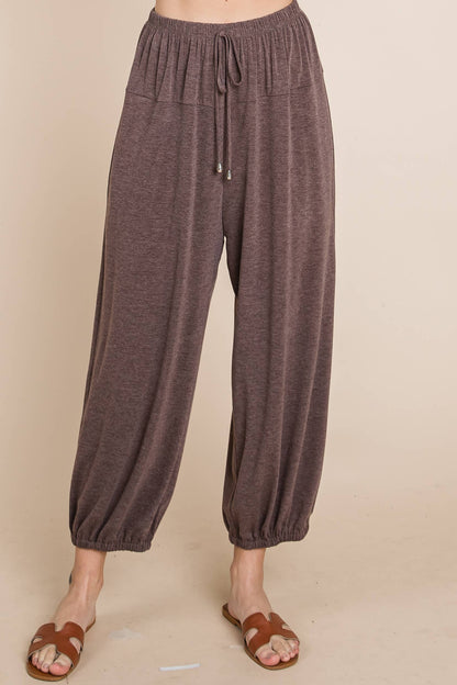 Plus Size Solid Knit Jogger Pants