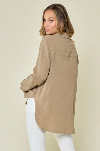 Oversized Gauze Shirting