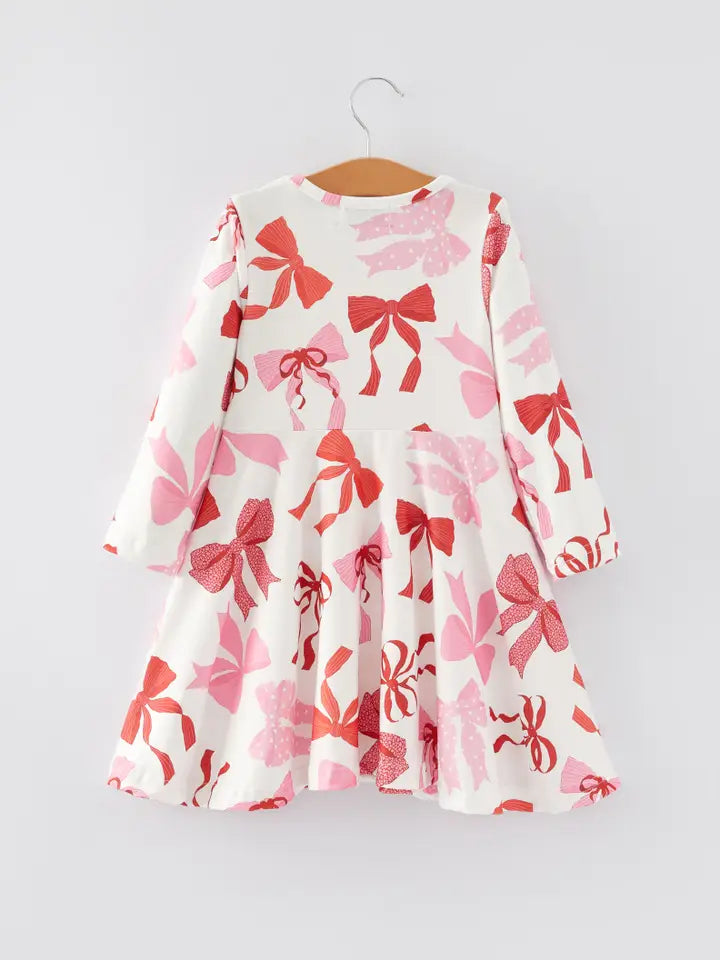 Kids Pink Bow Dress