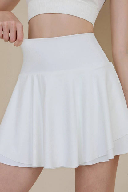 HIGH WAISTED ANTI SLIP YOGA SHORT SKIRT