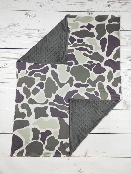 Baby Green Camouflauge Print Blanket