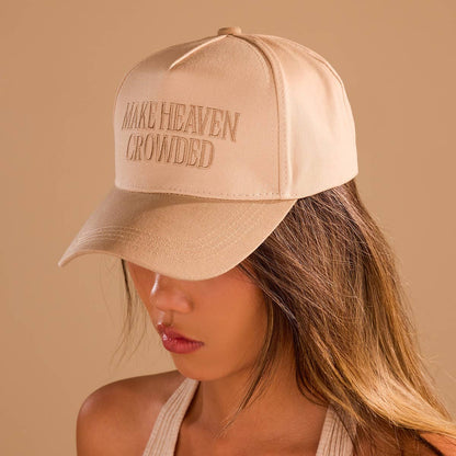 MAKE HEAVEN CROWDED BASEBALL CAP in RED