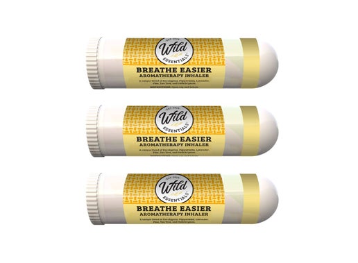 Breathe Easier 3 Pk Aromatherapy Inhaler w/ essential oils