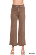 ACID WASHED FRAYED DENIM JEANS
