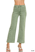 ACID WASHED FRAYED DENIM JEANS