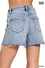 PLUS DISTRESSED HEM DENIM SHORTS