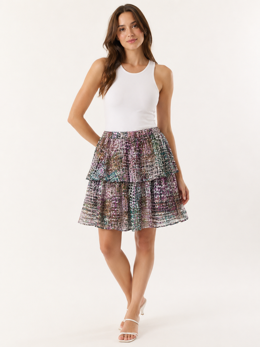 Wild Orchid Tiered Skirt