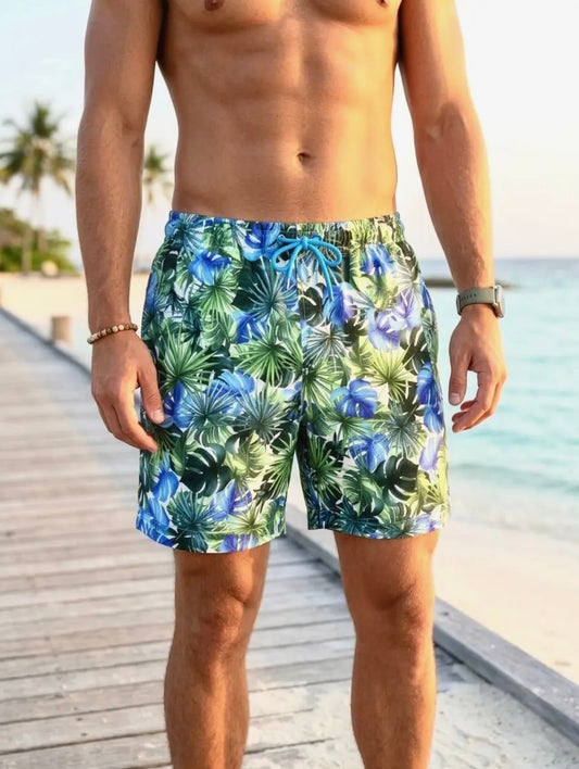 Men’s Swim Trunks Jungle Leaves