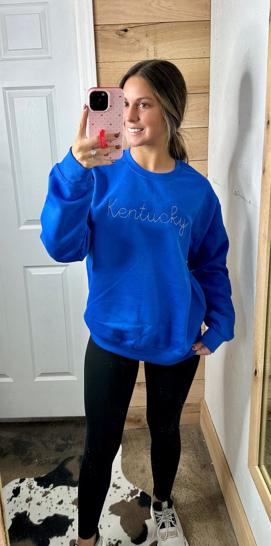 Embroidered Kentucky sweatshirt