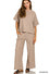 RIBBED ROUNDNECK TEE AND PANTS SET