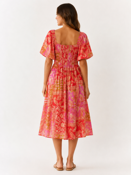 🌸 Sunset Serenade Midi Dress