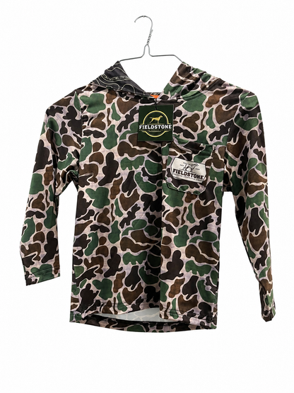 Fieldstone Kids Camo Hooded Performance Shirt