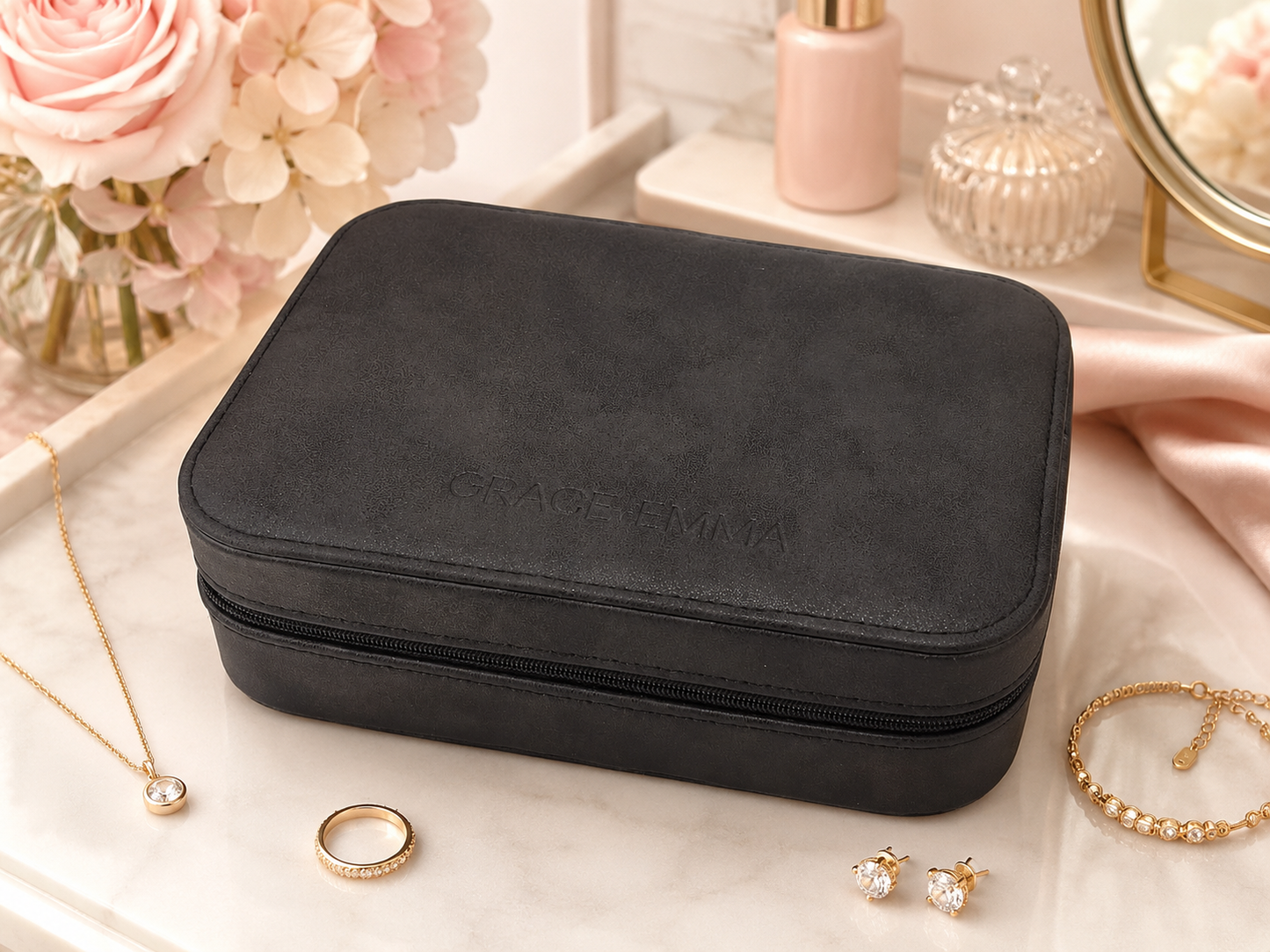 Travel Jewelry Organizer Case