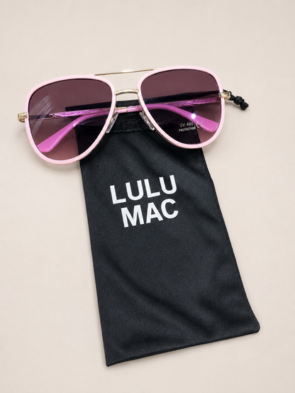 Lulu Mac Pink Aviator Sunglasses