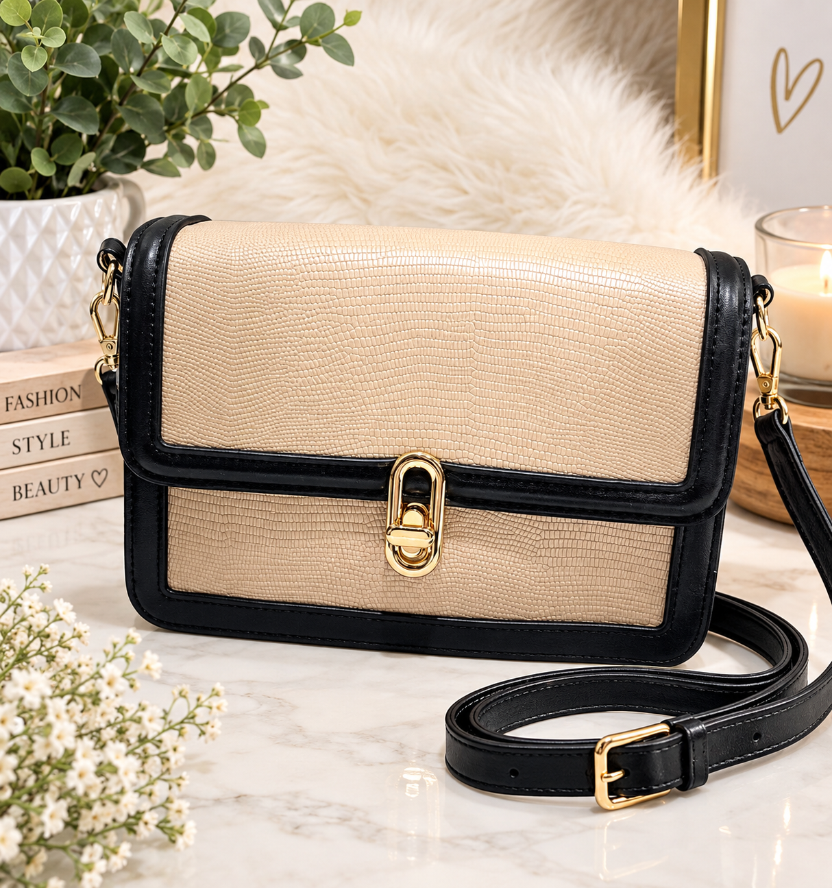 Jules Kae Embossed Crossbody Bag