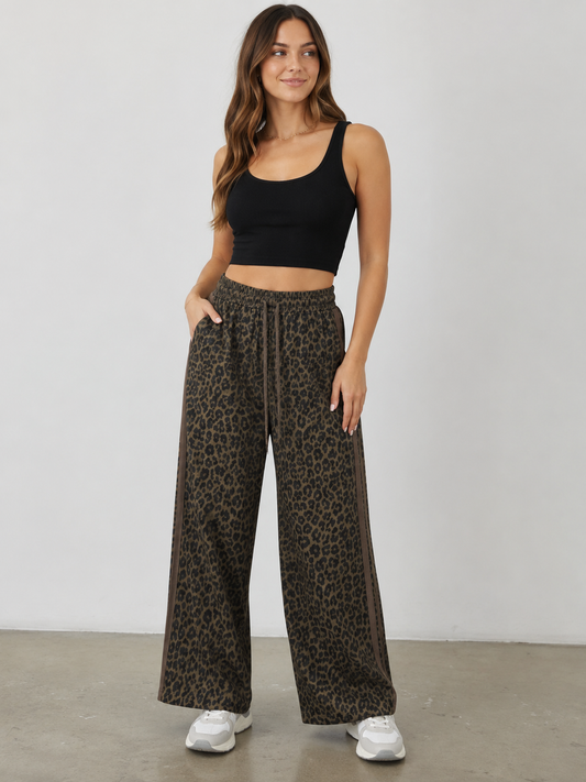 Leopard Side Detail Pants