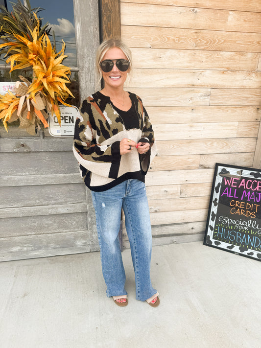 Camouflage Knit Sweater