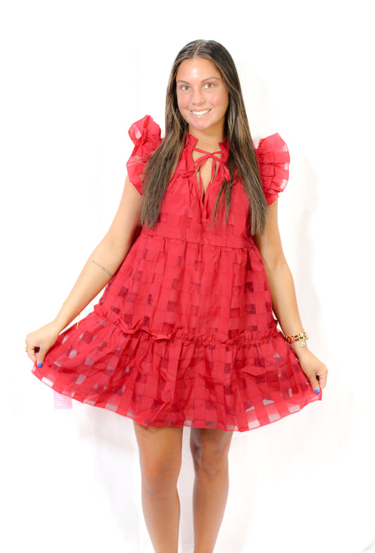 Aubrey Mini Dress Ruby