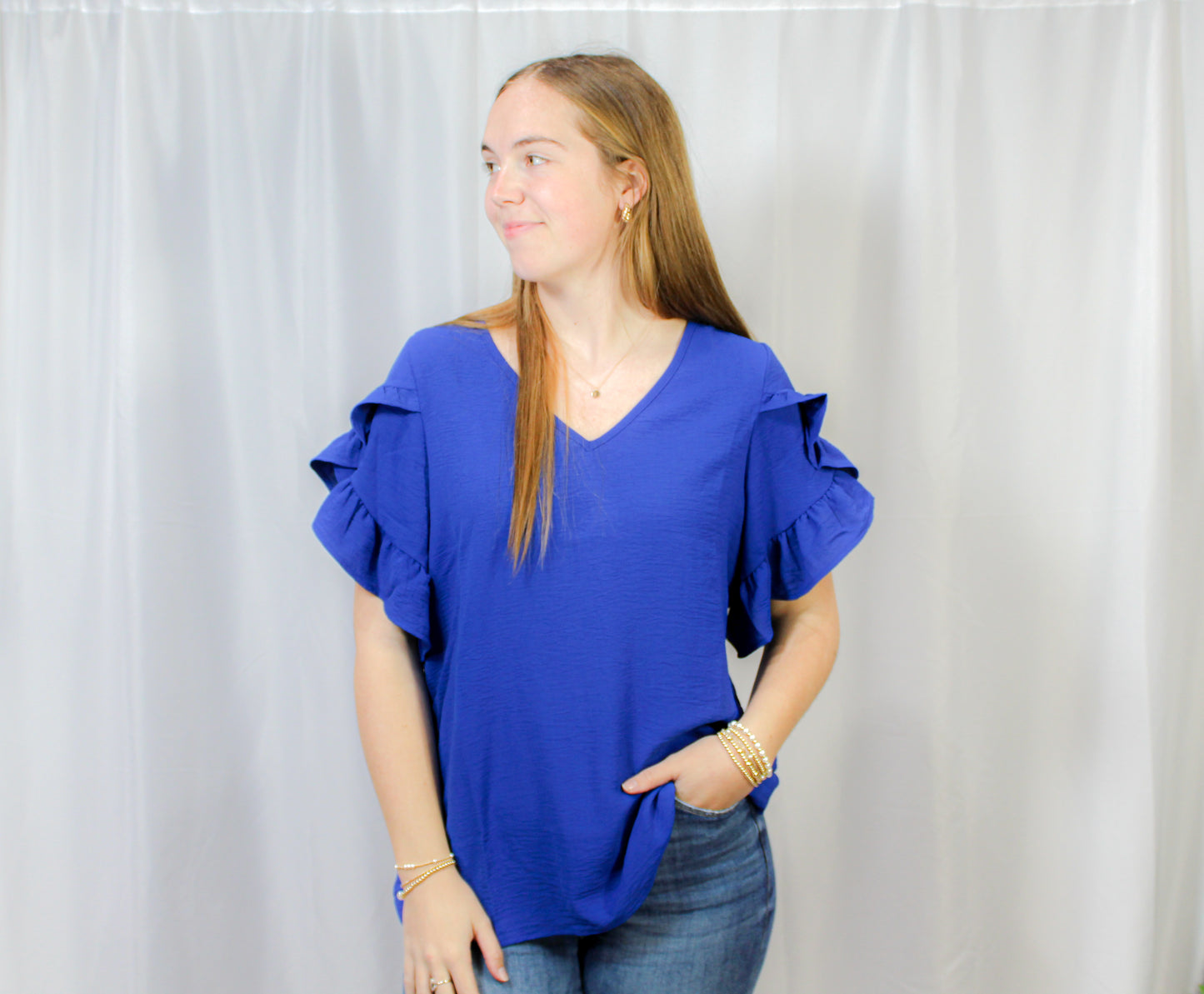 Royal Ruffle Top