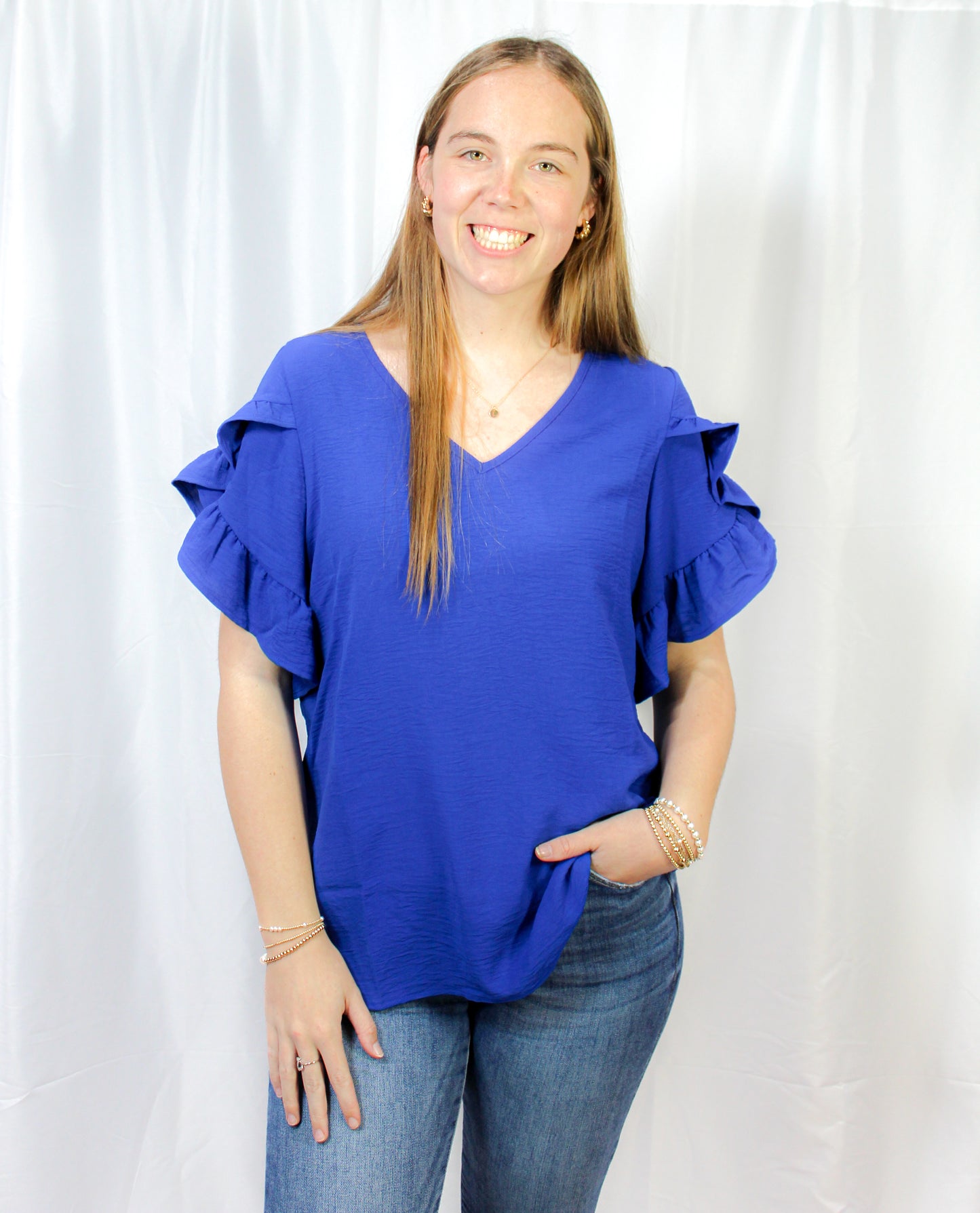 Royal Ruffle Top