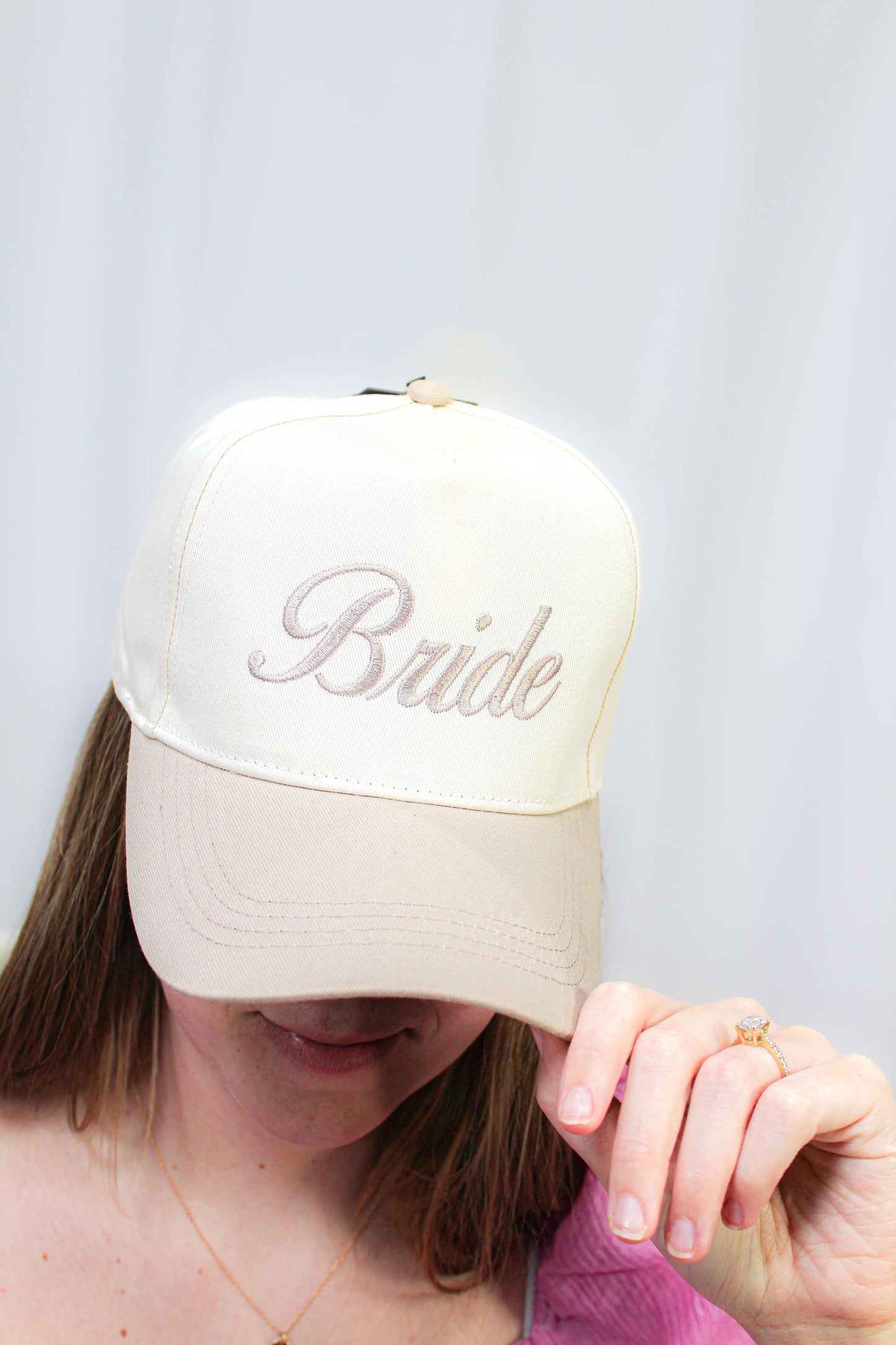 Bride Text Embroidery Two-Tone Trucker Hat