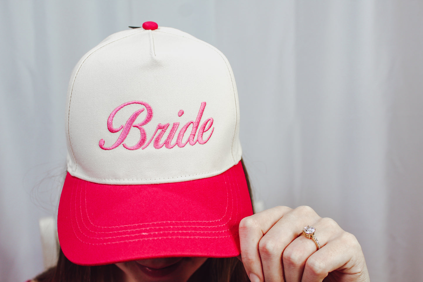 Bride Text Embroidery Two-Tone Trucker Hat