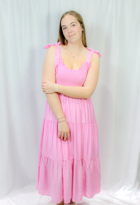 Sweetheart Maxi Dress- SWEET PINK