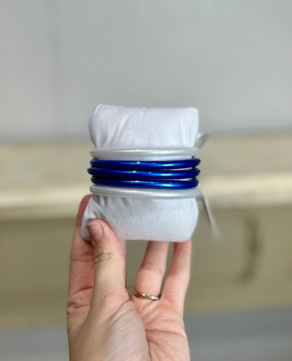 Blue and White Bracelets