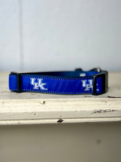 Kentucky Wildcats Dog Collar- Belted Ribbon