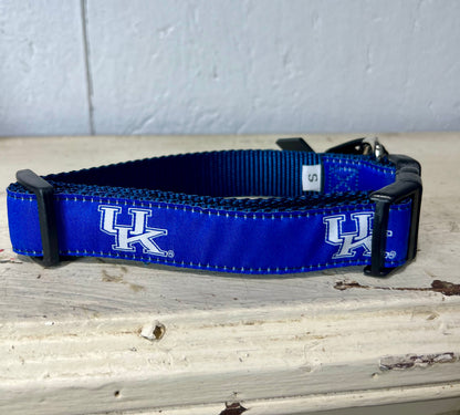 Kentucky Wildcats Dog Collar- Belted Ribbon