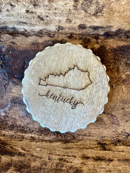 Set of 4 Beaded KY Coasters
