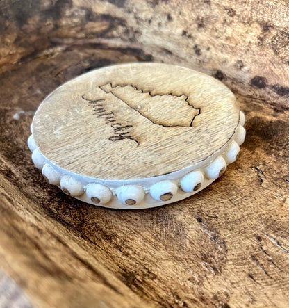 Set of 4 Beaded KY Coasters