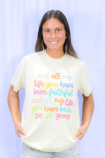 Colorful Always Faithful Comfort Colors Adult Ring-Spun Cotton Tee