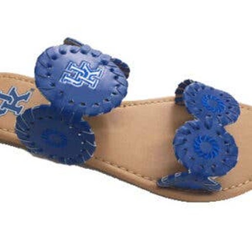 Kentucky Wildcats Ladies Sandals- Double Strap Whipstitch