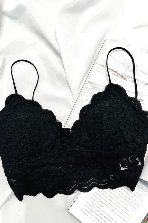 Mia Lace Bralette: Black, Small