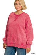 PLUS FLEECE HI-LOW SWEATSHIRT